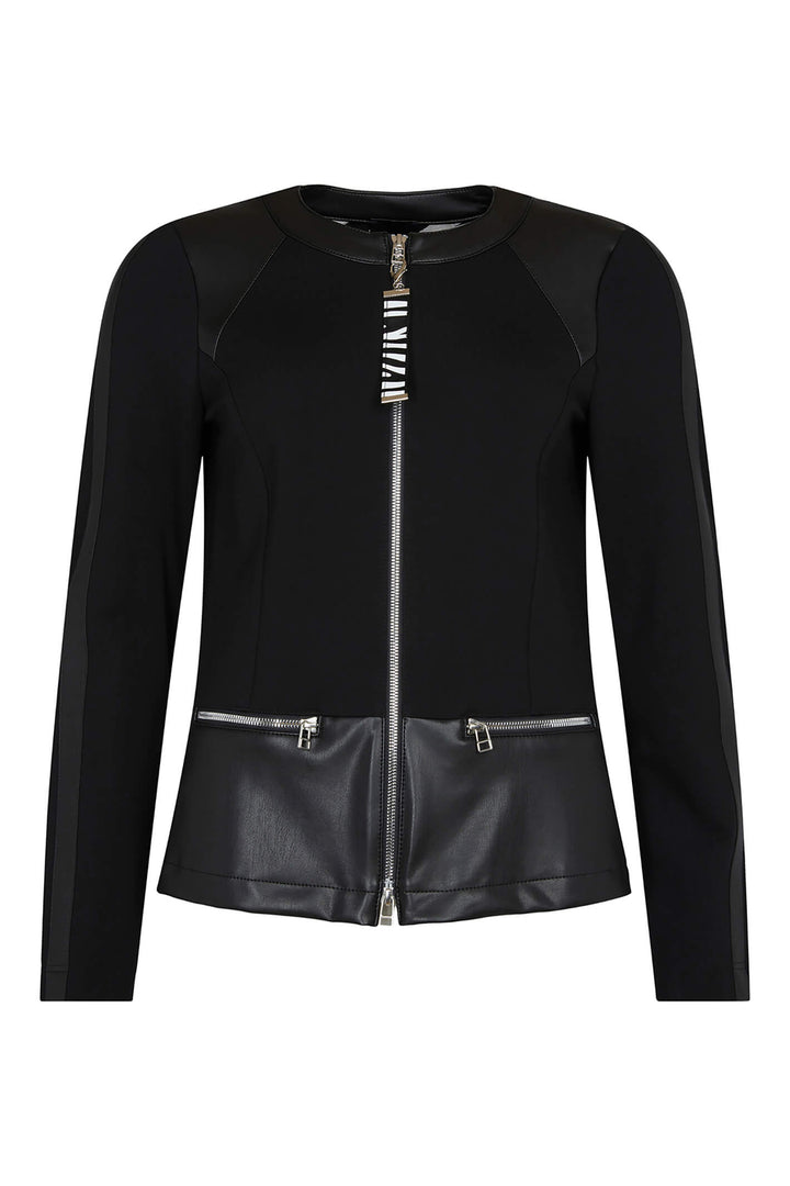 Icona 67110 Black Zip Front Jacket - Experience Boutique