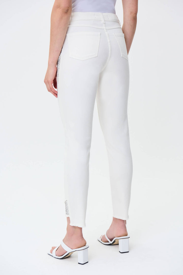 Joseph Ribkoff 221944S Cream Embellished Jeans - Experience Boutique