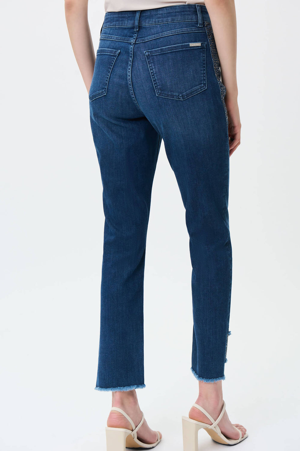 Joseph Ribkoff 221944S Denim Blue Embellished Jeans - Experience Boutique