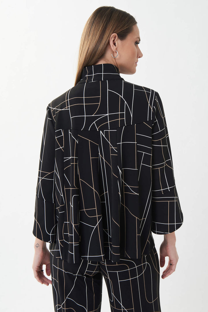 Joseph Ribkoff 223276 178 Black Print Jacket - Experience Boutique