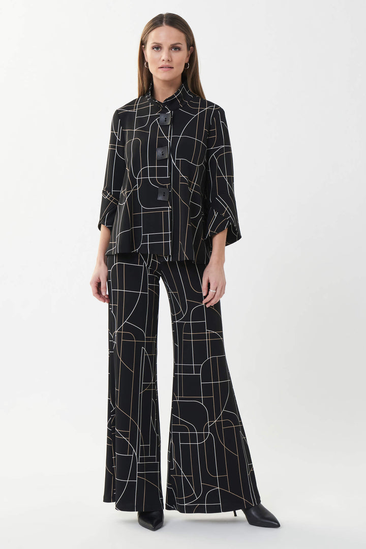Joseph Ribkoff 223276 178 Black Print Jacket - Experience Boutique