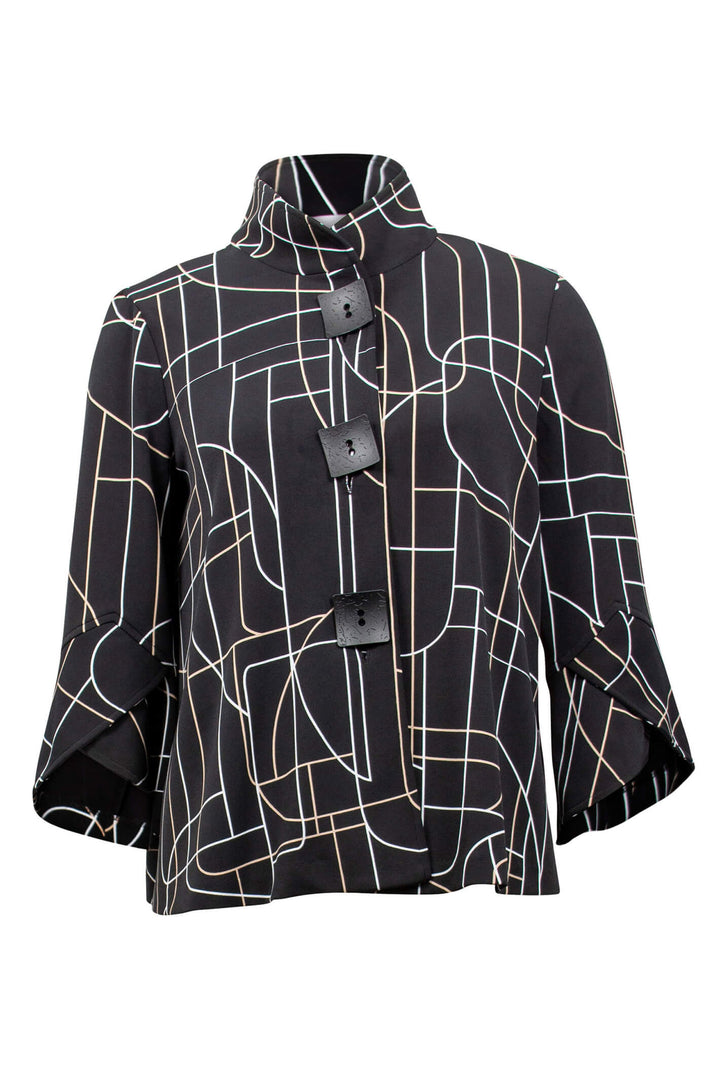 Joseph Ribkoff 223276 178 Black Print Jacket - Experience Boutique