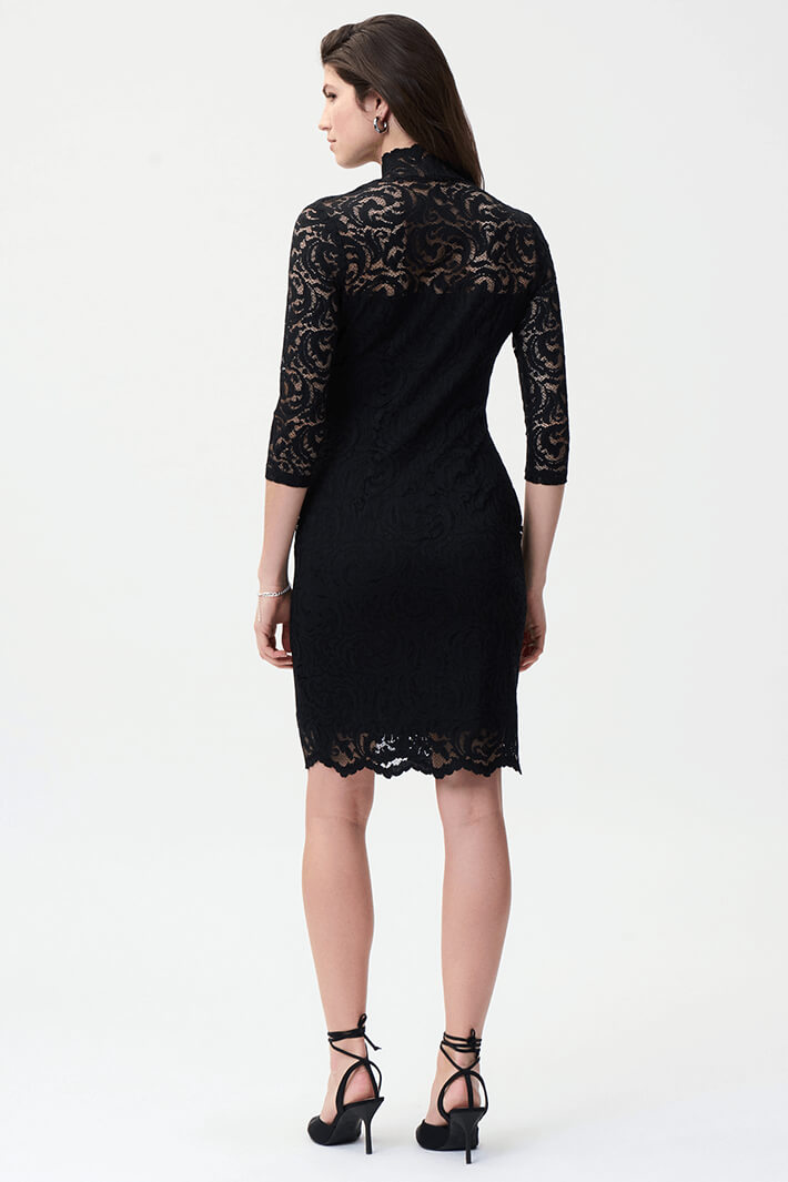 Joseph Ribkoff 224098 Black Lace Detail Dress - Experience Boutique