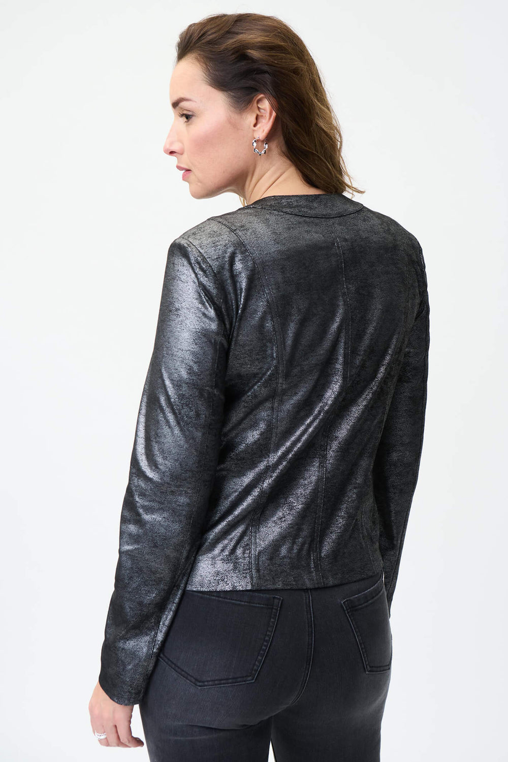 Joseph Ribkoff 224904 Silver Metallic Jacket - Experience Boutique