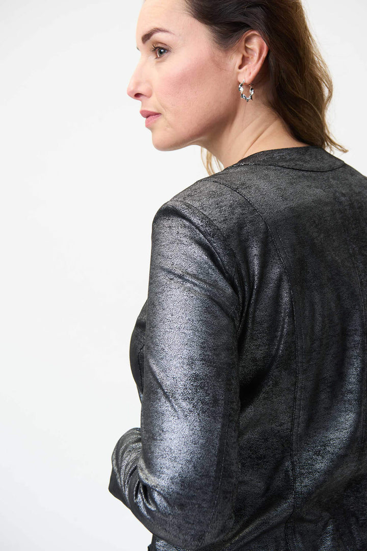 Joseph Ribkoff 224904 Silver Metallic Jacket - Experience Boutique