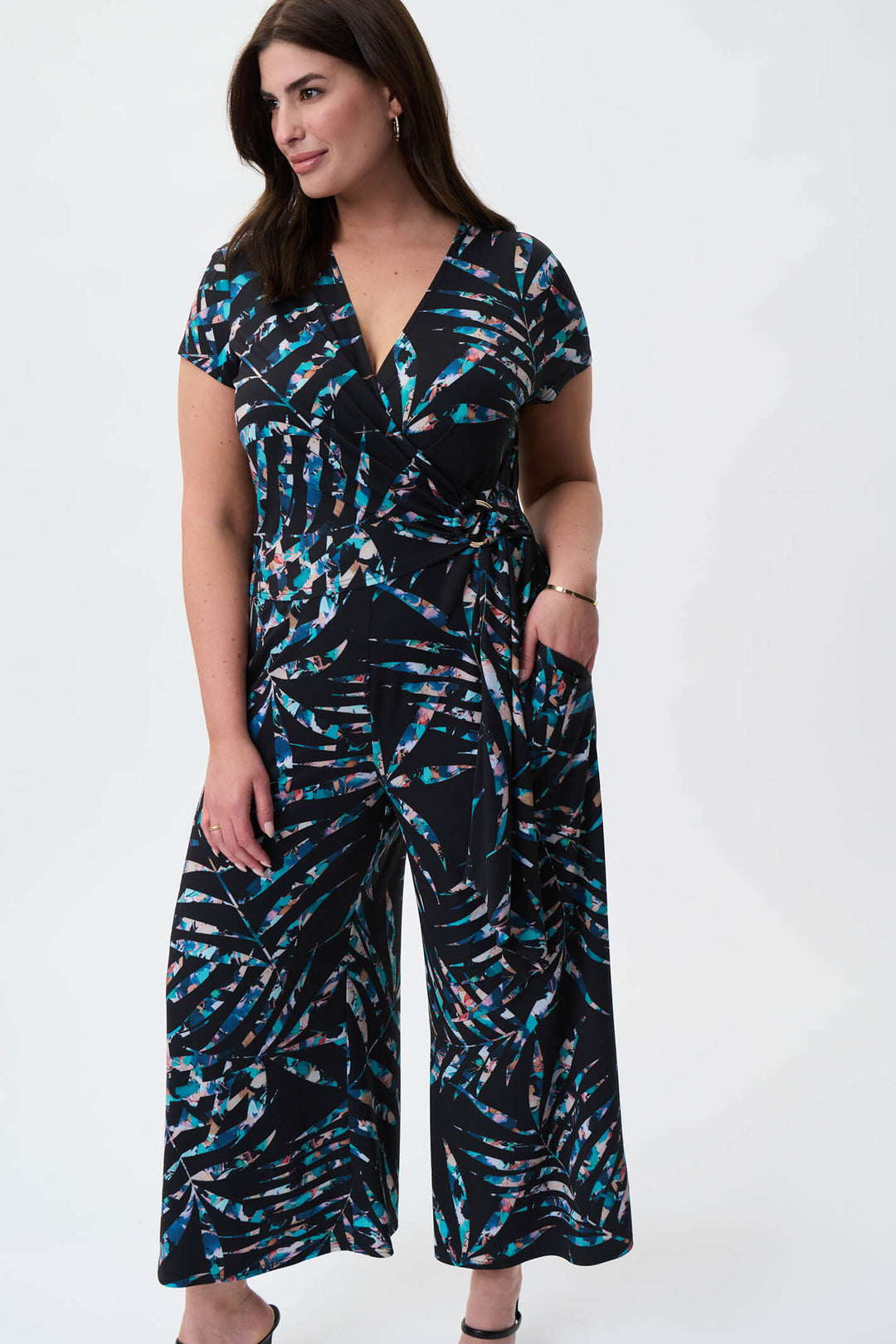 Joseph Ribkoff 231049 Black Printed Jumpsuit - Experience Boutique