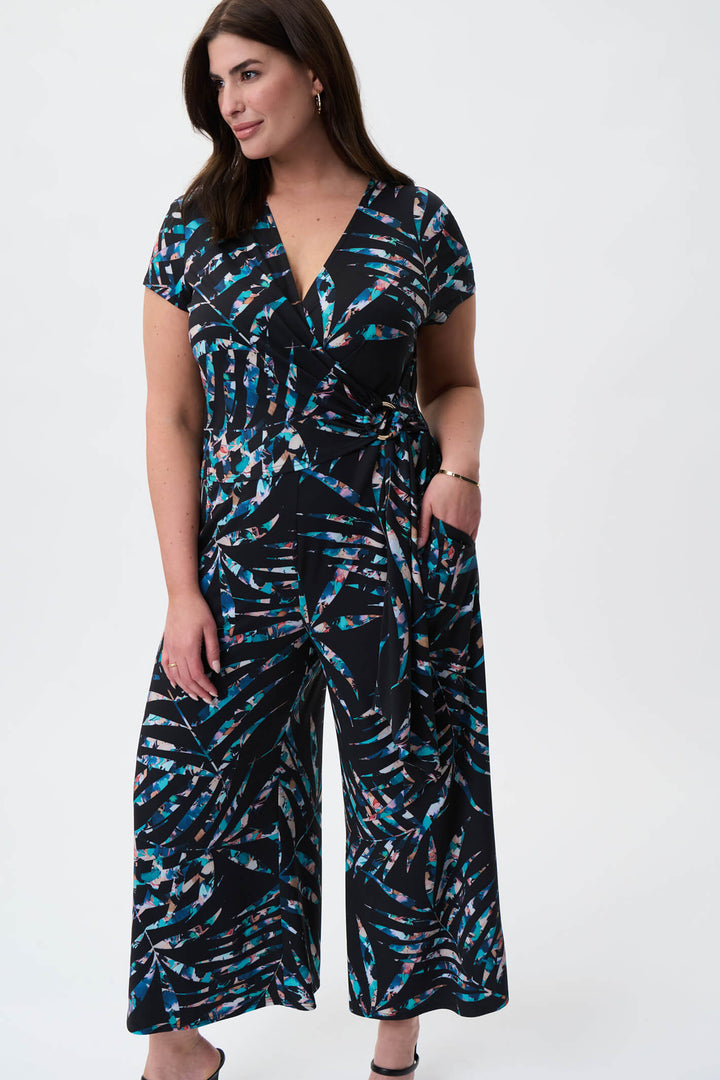 Joseph Ribkoff 231049 Black Printed Jumpsuit - Experience Boutique