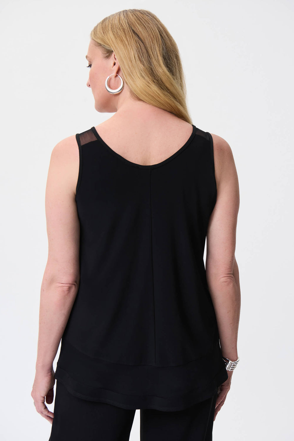 Joseph Ribkoff 231125 Black Lace Trim Camisole Top - Experience Boutique
