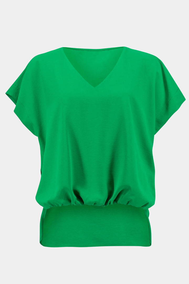 Joseph Ribkoff 231291 Foliage Green Ruched Hem Top - Experience Boutique