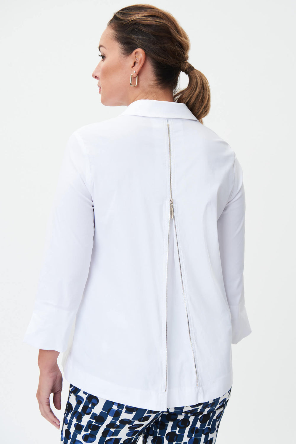 Joseph Ribkoff 232075 Vanilla Zip Vent Shirt - Experience Boutique