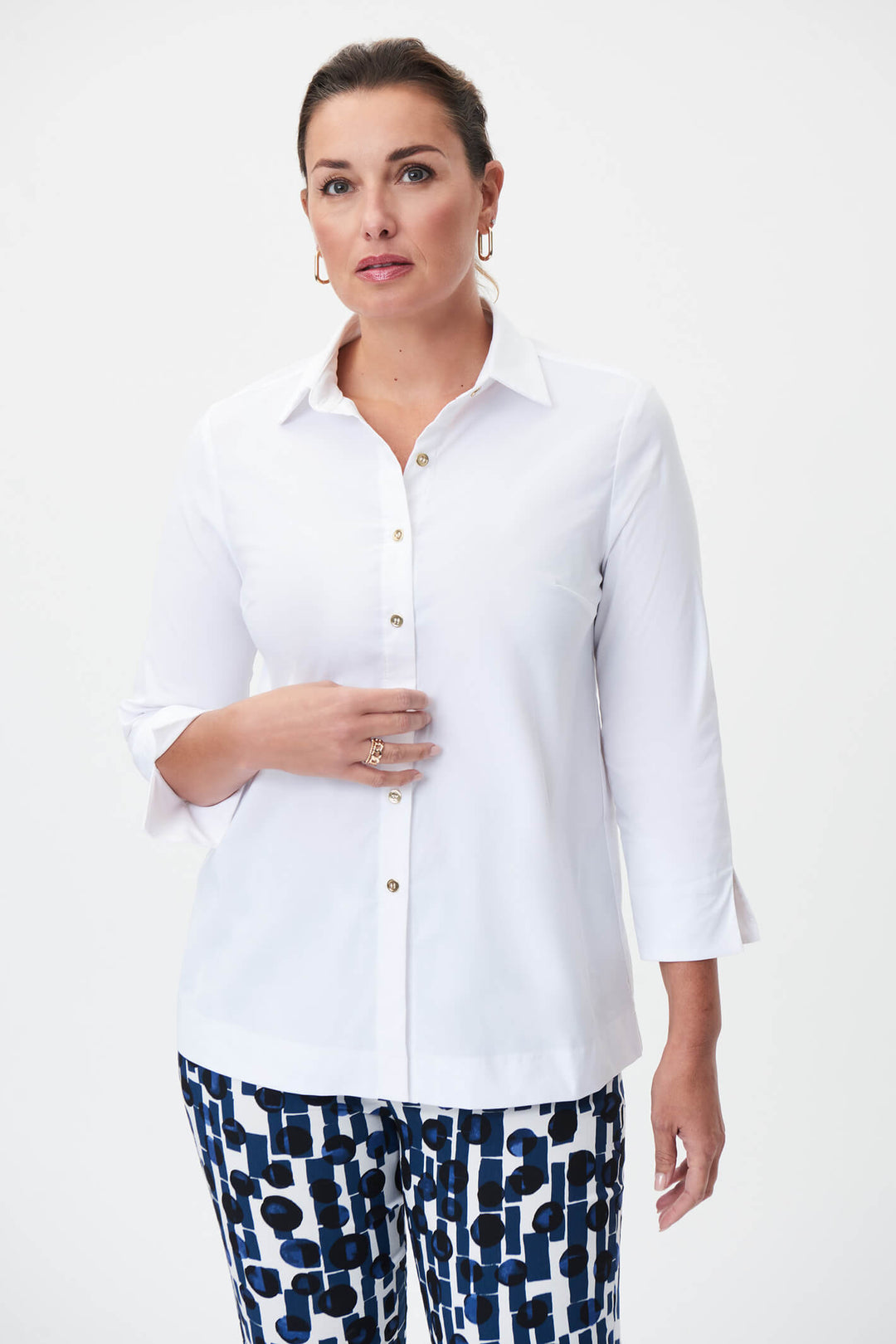 Joseph Ribkoff 232075 Vanilla Zip Vent Shirt - Experience Boutique