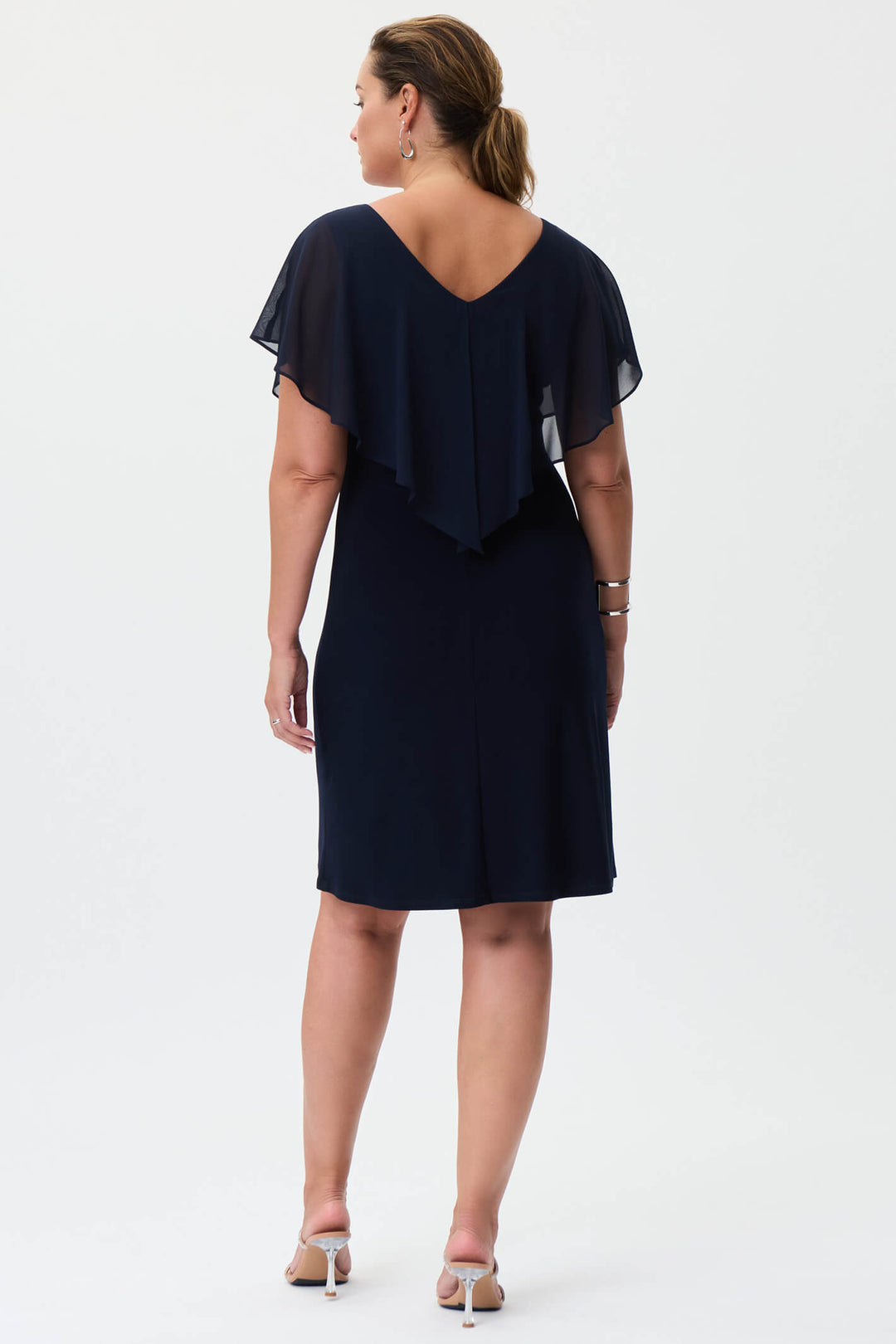 Joseph Ribkoff 232240 Midnight Blue Angel Sleeve Dress - Experience Boutique