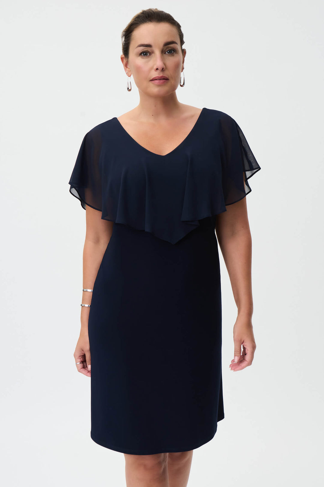 Joseph Ribkoff 232240 Midnight Blue Angel Sleeve Dress - Experience Boutique