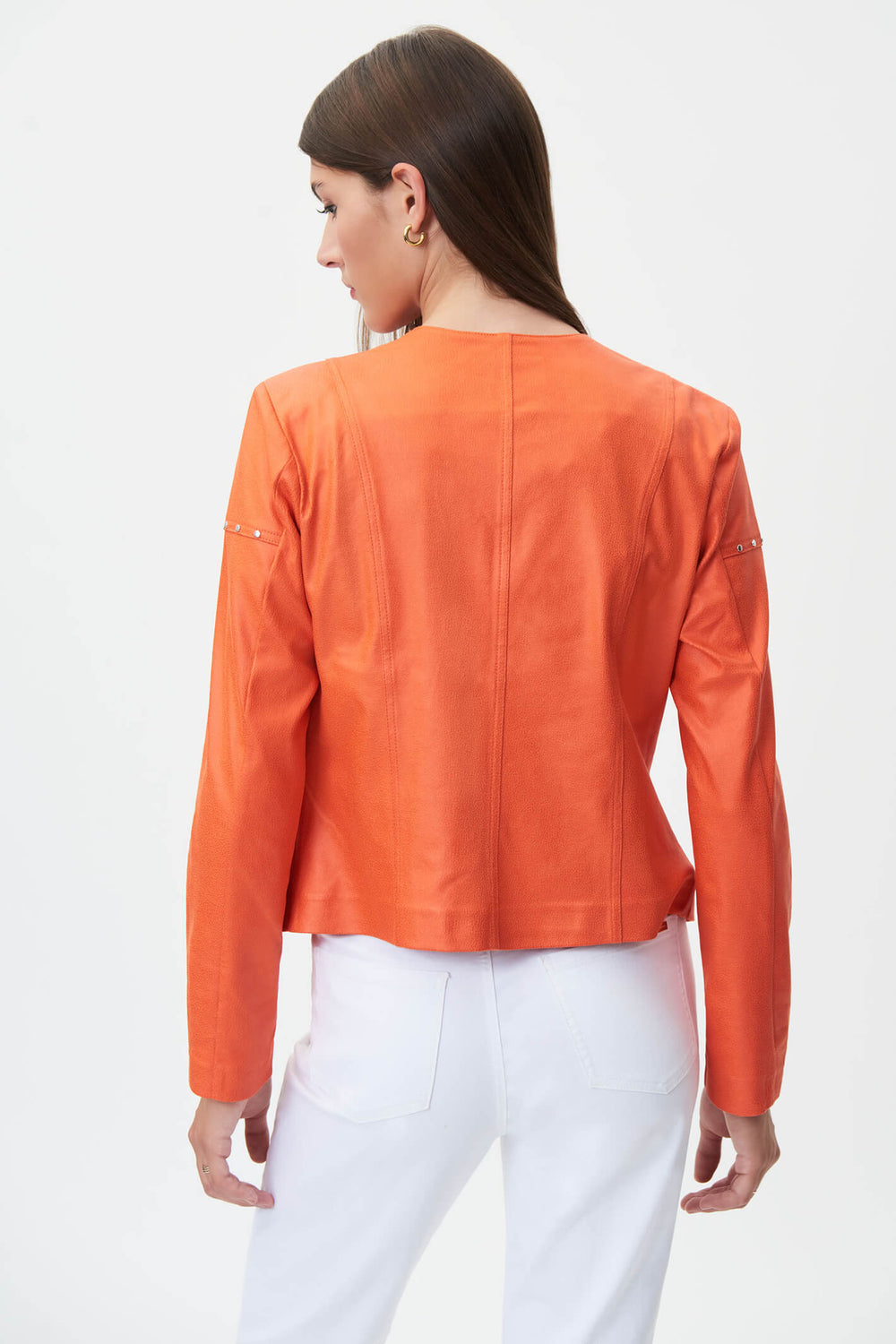 Joseph Ribkoff 232904 Burnt Orange Stud Detail Jacket - Experience Boutique