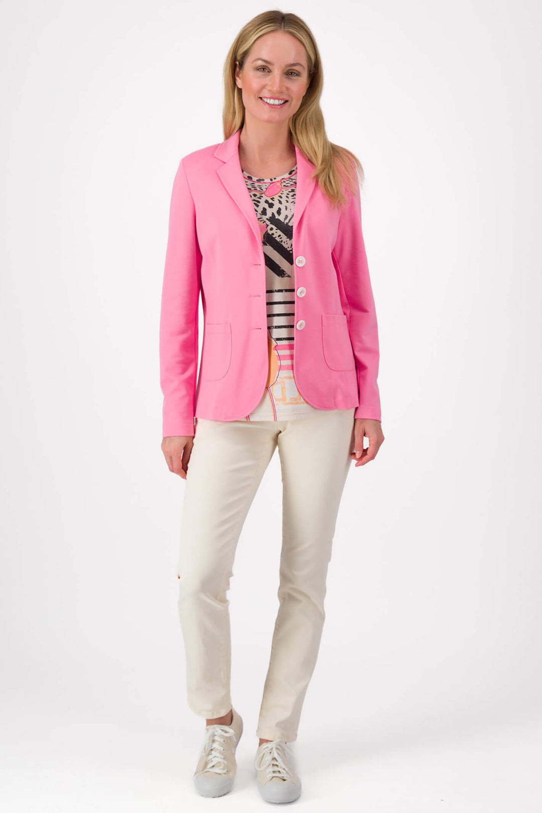 Just White J2915 Pink Blazer - Experience Boutique