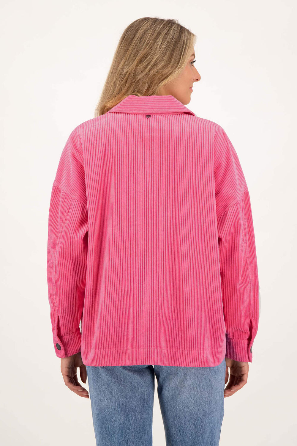 Just White You Y2067 Fuchsia Pink Corduroy Jacket - Experience Boutique