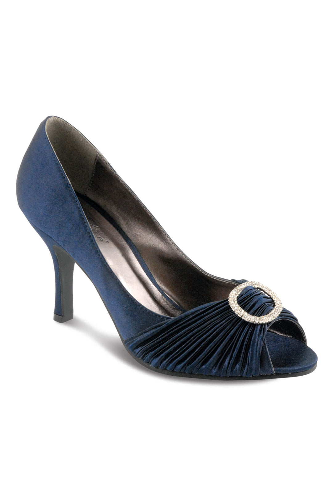Lunar FLV132 Sienna Navy Peep Toe Diamante Court Shoe - Experience Boutique