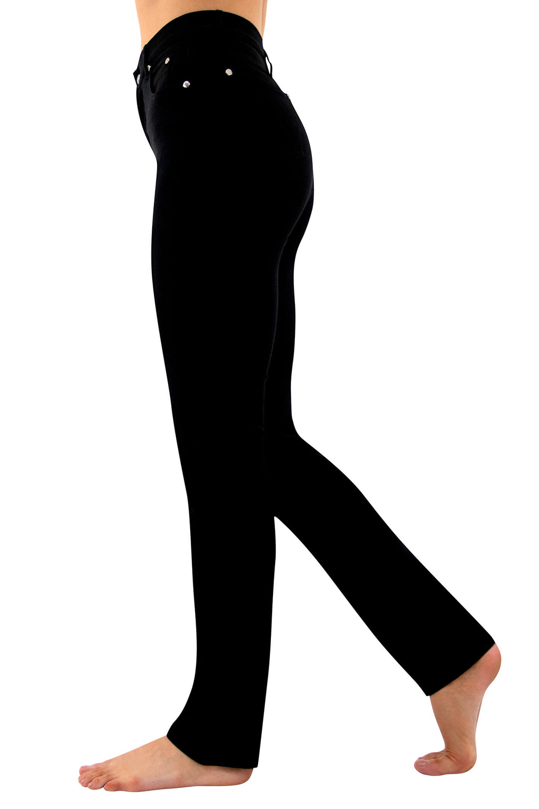 Marble Fashions 2403 101 Black Straight Leg Jeans - Experience Boutique