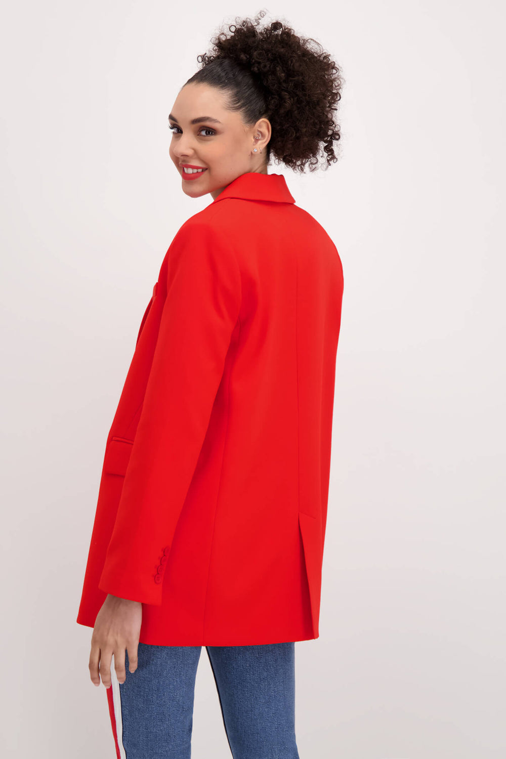 Monari 407378 Lipstick Red Oversized Blazer - Experience Boutique