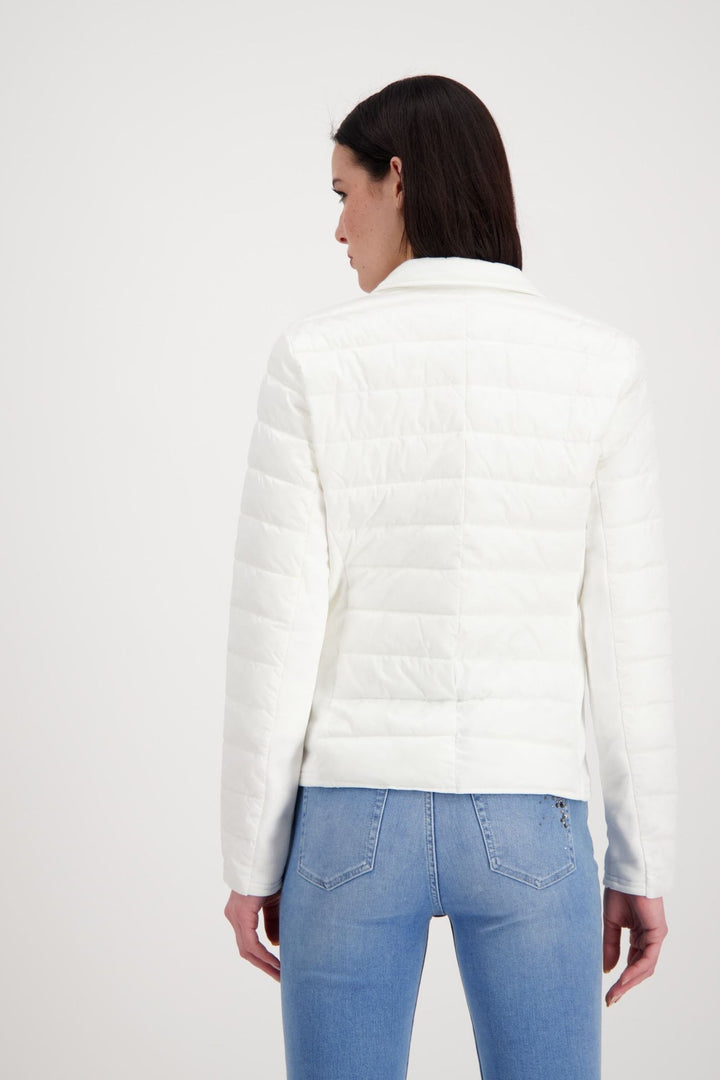 Monari 407391 Off-White Lapel Collar Coat