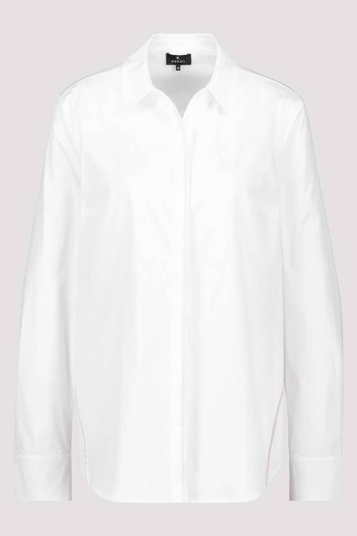 Monari 407417 White With Gold Satin Trim Shirt - Experience Boutique