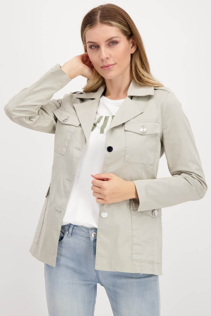 Monari 407449 Beige Cargo Jacket - Experience Boutiqiue