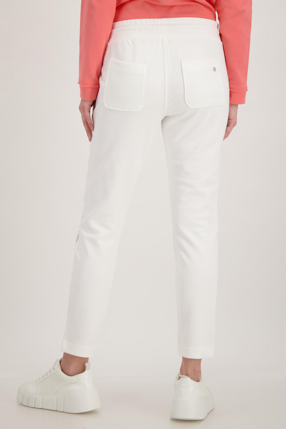 Monari 407557 Off White Jersey Trousers - Experience Boutique