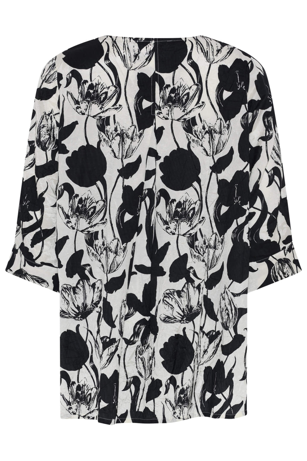 Noen 83366 81073 73 Black White Tulip Print Top - Experience Boutique