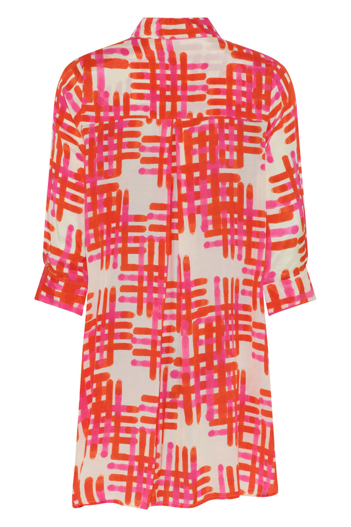 Noen 86065 81075 45 Orange Pink Print Tunic - Experience Boutique