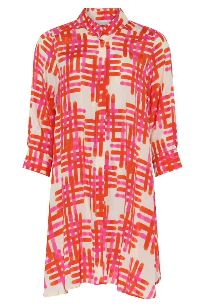 Noen 86065 81075 45 Orange Pink Print Tunic - Experience Boutique