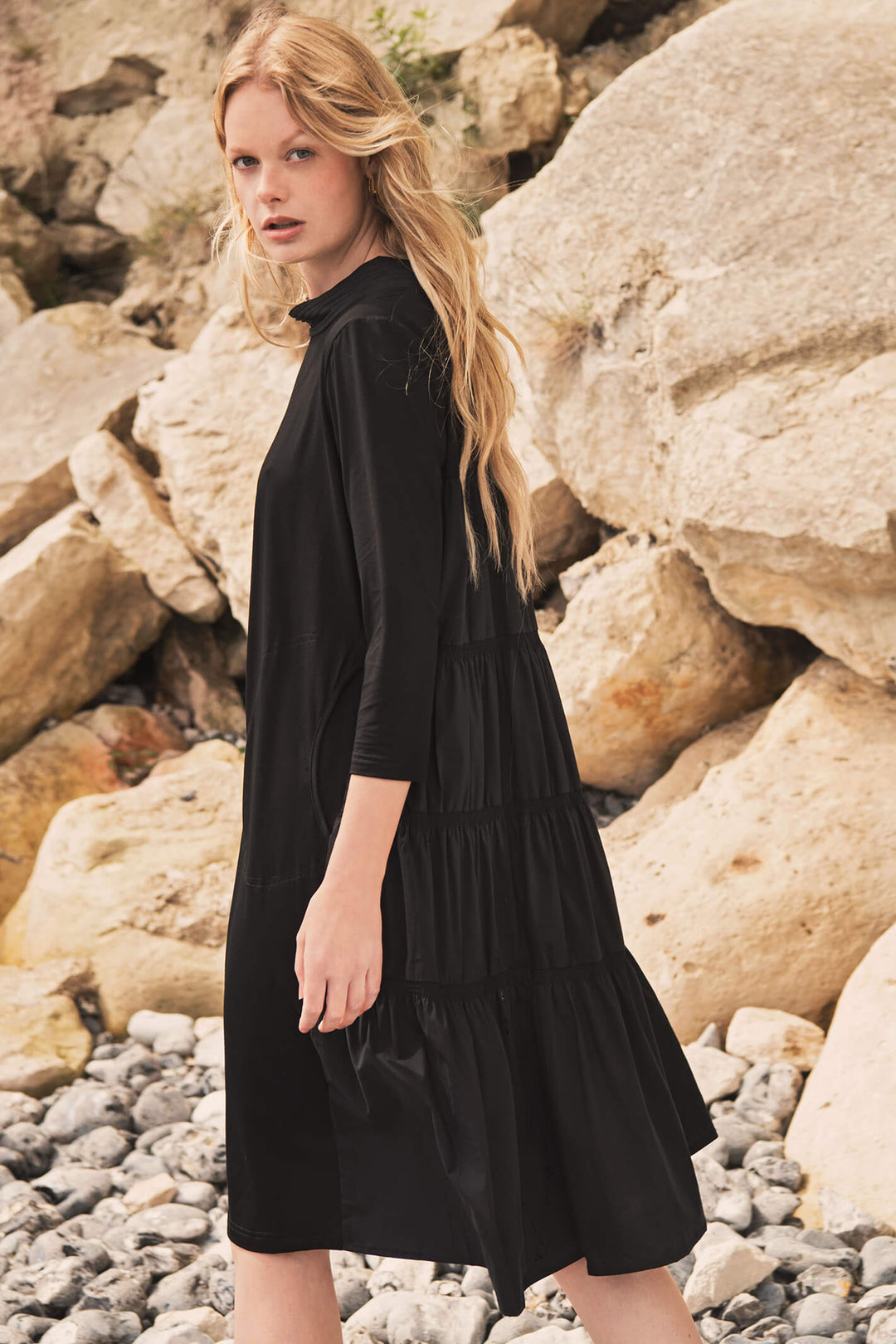Noen 88410 88235 90 Black Tiered Buffet Dress - Experience Boutique