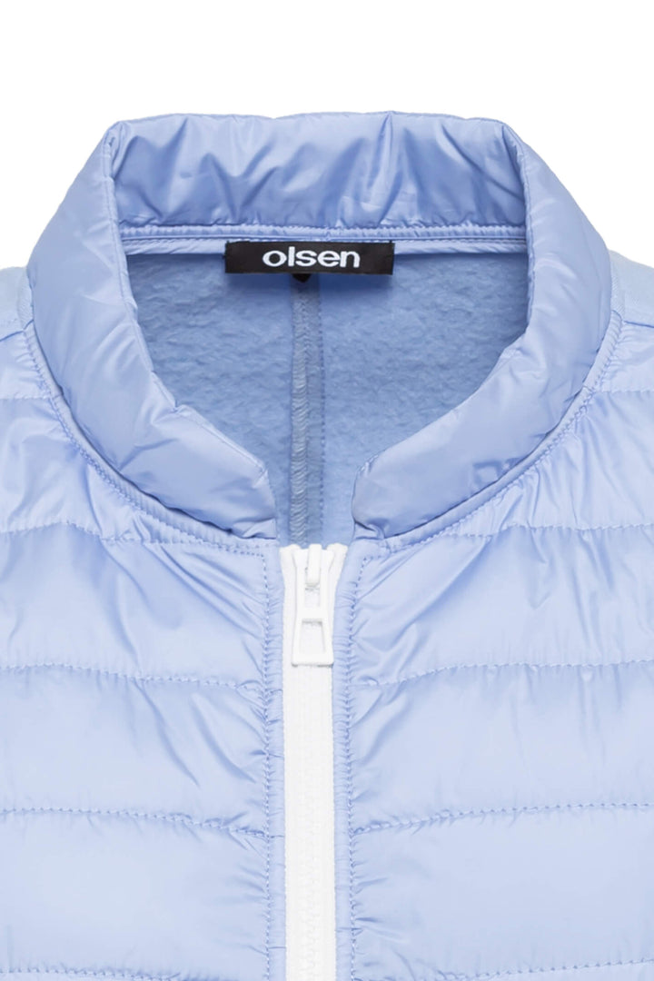 Olsen 11201475 Sky Blue Lightly Padded Gilet - Experience Boutique