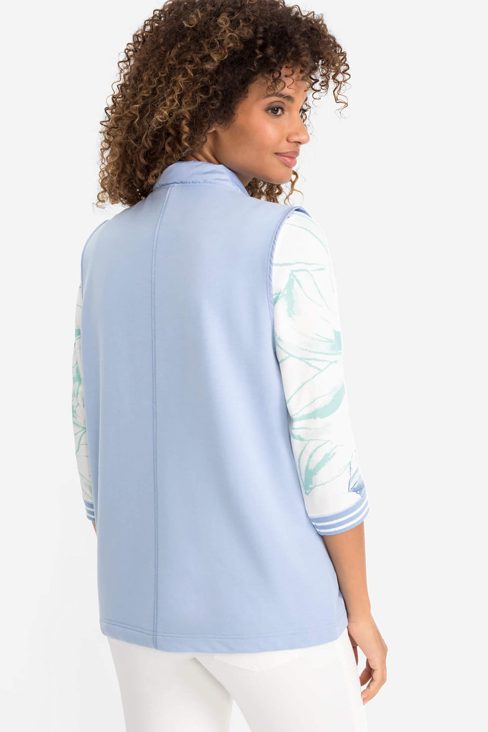 Olsen 11201475 Sky Blue Lightly Padded Gilet - Experience Boutique