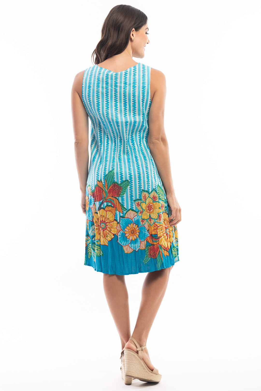 Orientique 6125 Blue Marsaxlokk Reversible Beach Dress - Experience Boutique