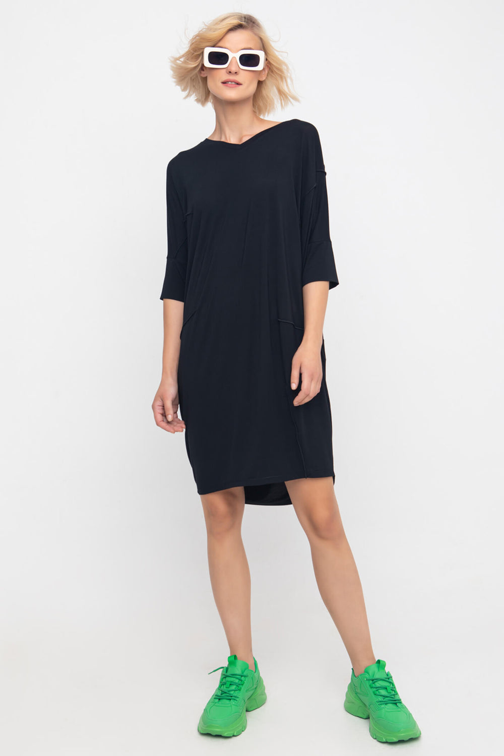 Ozai N Ku 83-3063 Black Tunic Dress - Experience Boutique