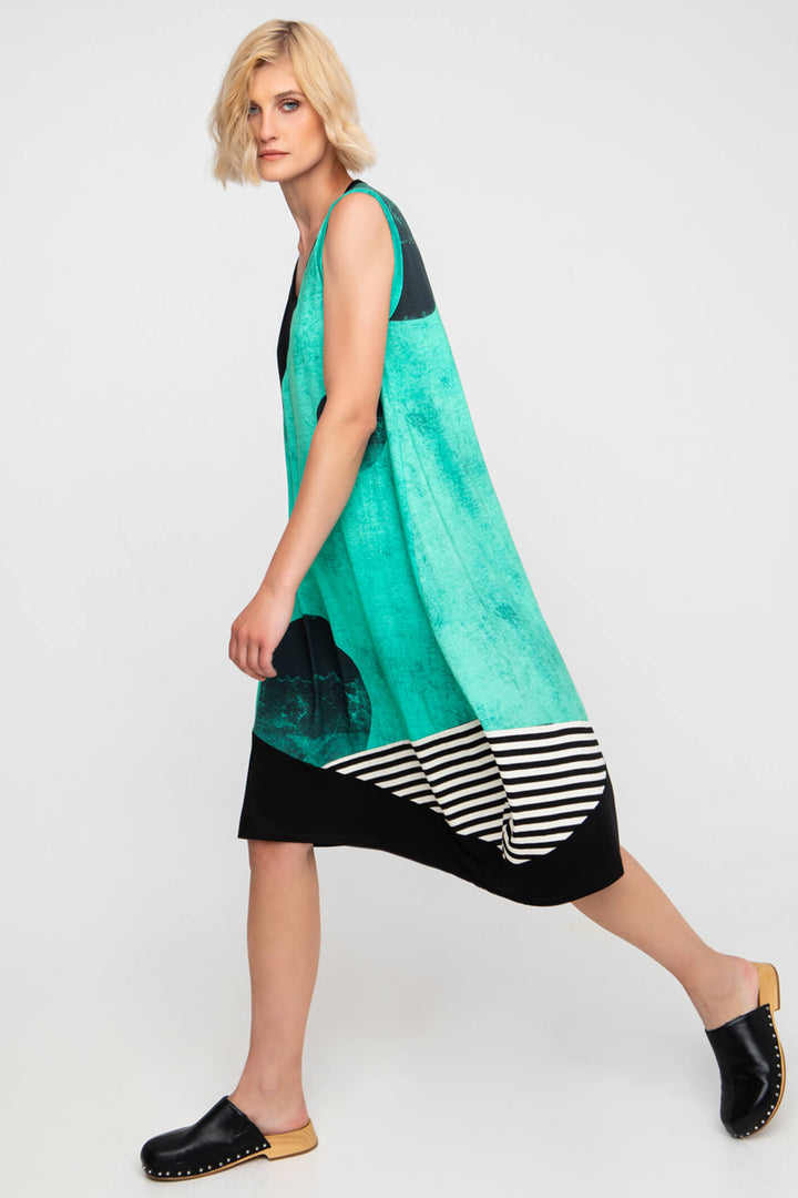 Ozai N Ku R22-242 Black Aquatic Dress - Experience Boutique