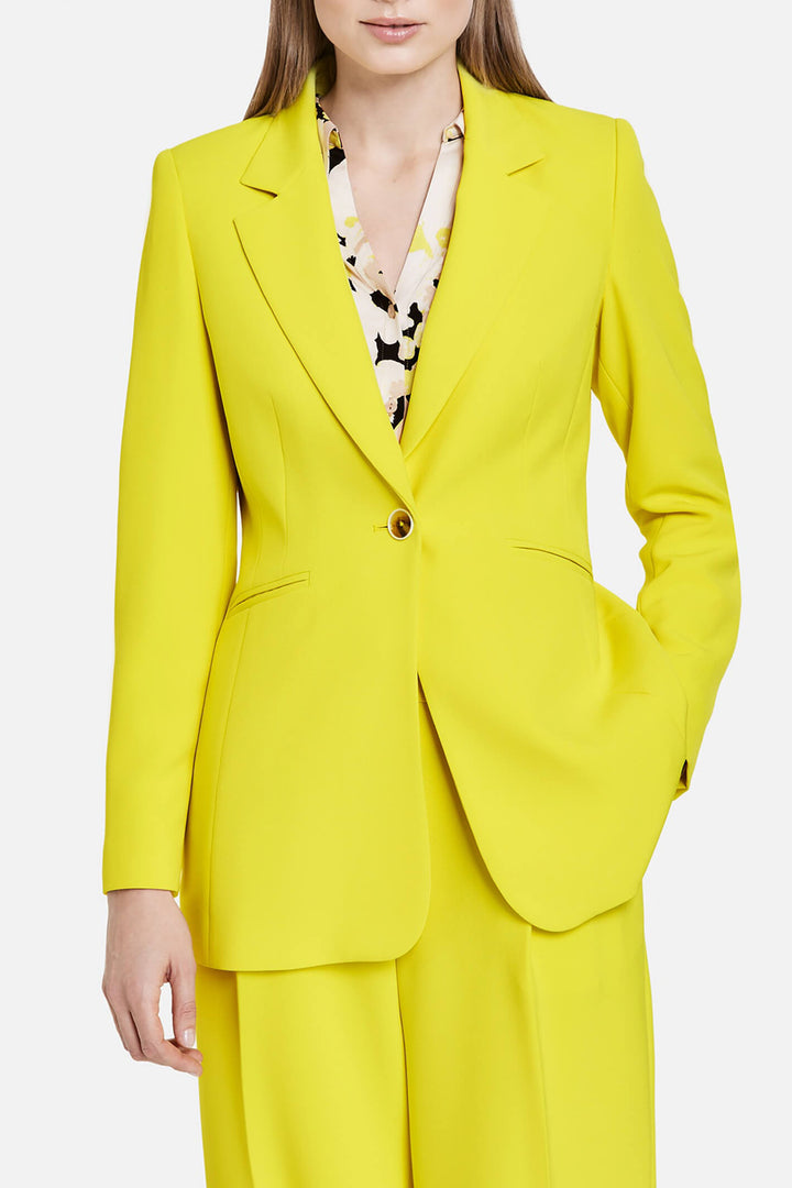 Taifun 330303 Vibrant Lime One Button Jacket - Experience Boutique