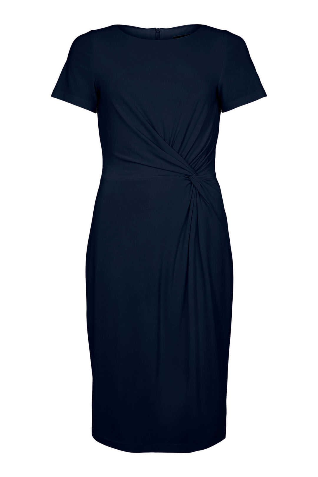 Tia 78409 Navy Ruched Dress - Experience Boutique