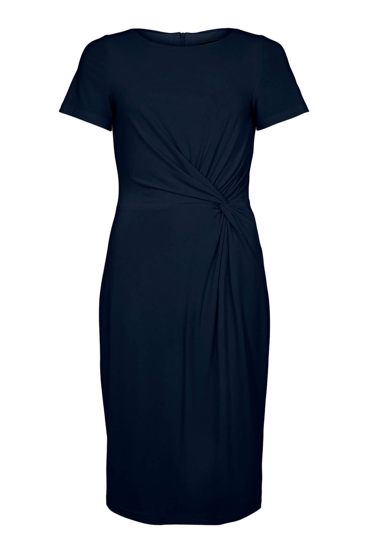 Tia 78409 Navy Ruched Dress - Experience Boutique