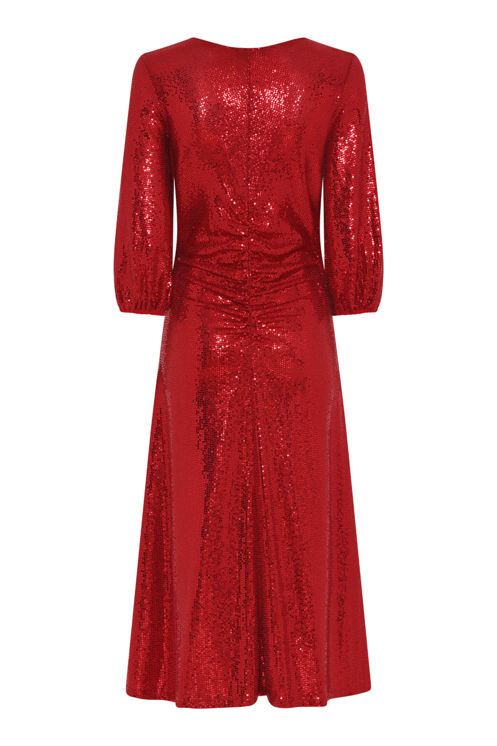Tia 78519 47 Red Sequin Midi Cocktail Dress - Experience Boutique