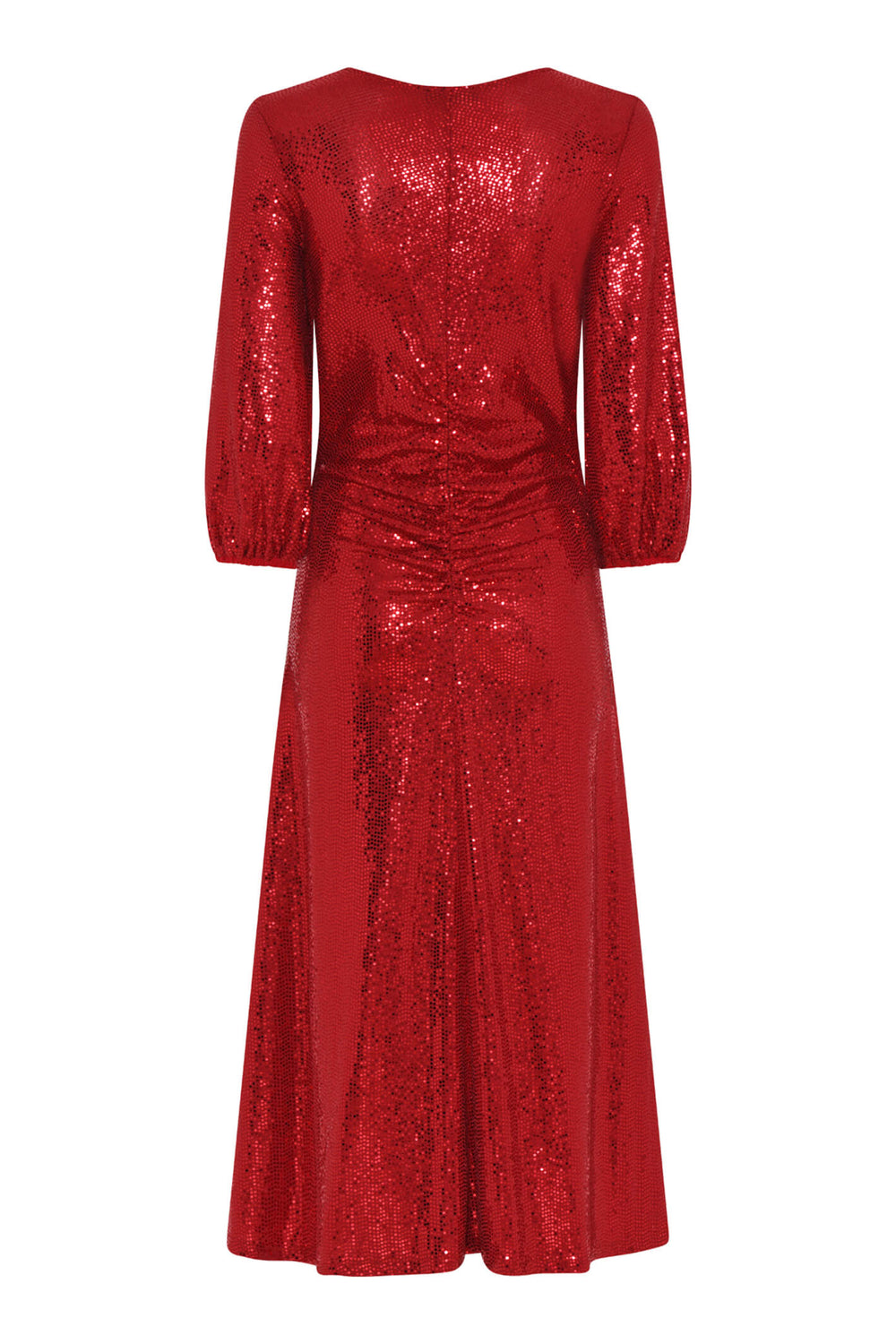 Tia 78519 47 Red Sequin Midi Cocktail Dress - Experience Boutique