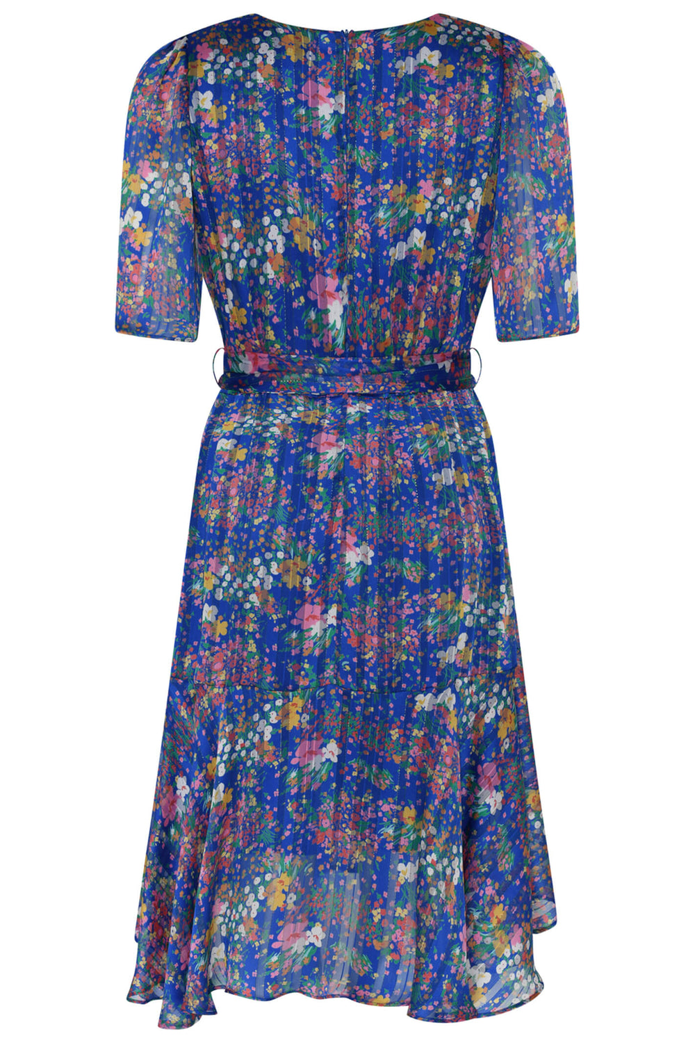 Tia 78589 Cobalt Blue Floral Dress - Experience Boutique
