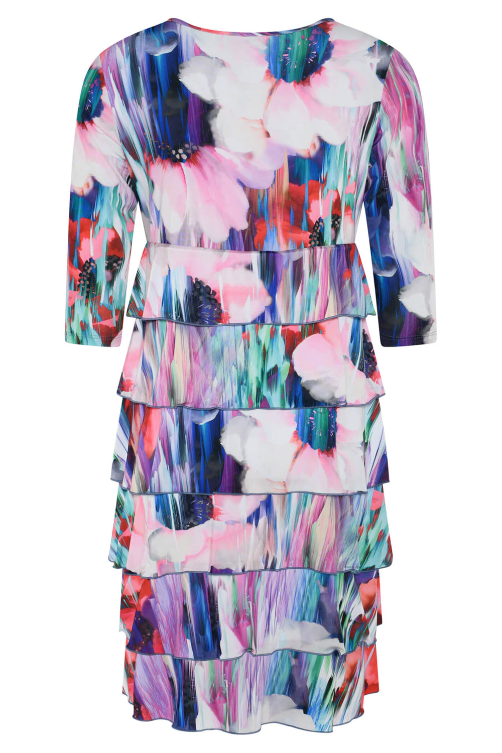 Tia 78616 Watercolour Ruffled Dress - Experience Boutique