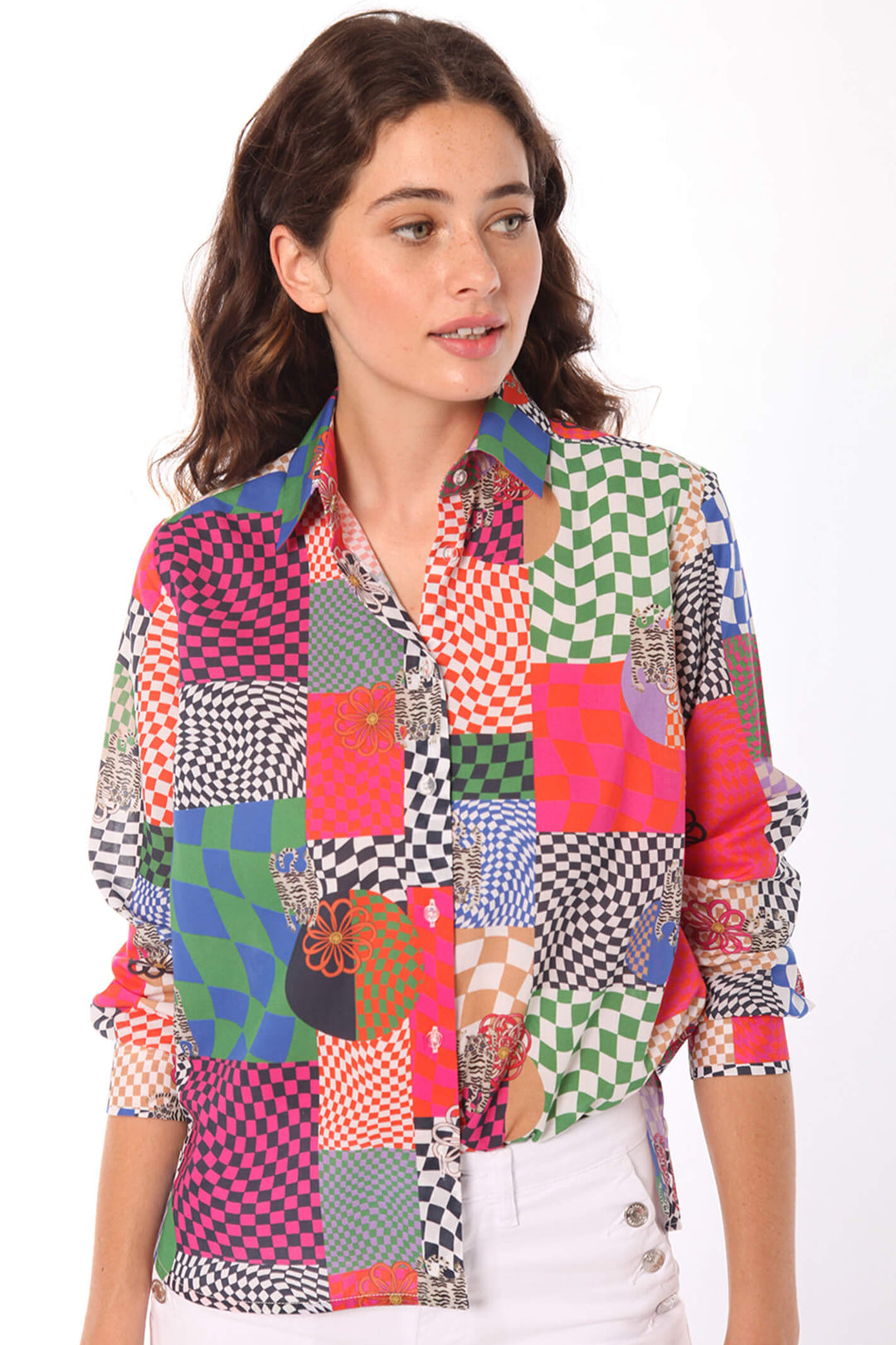 Vilagallo 30332 Isabella Merapi Print Shirt - Experience Boutique